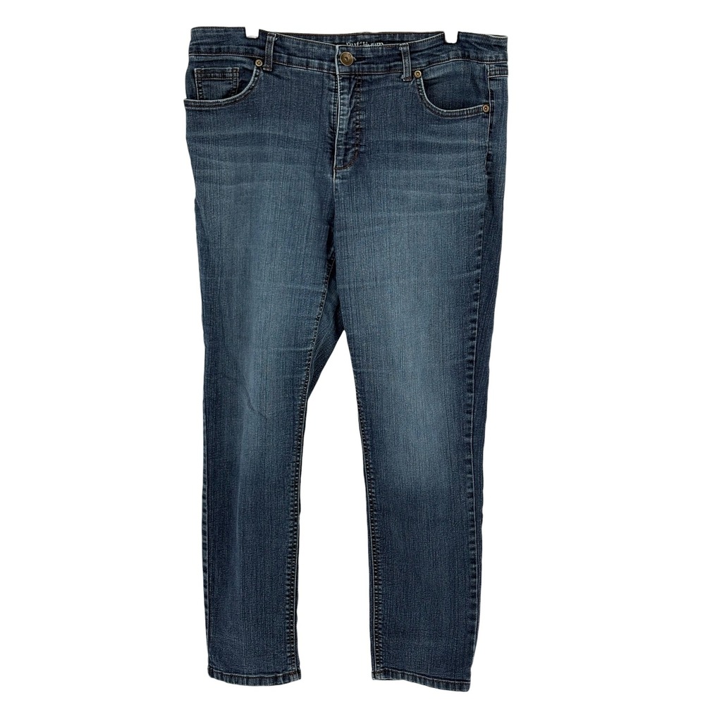 Ruff Hewn Jeans Blue Straight Leg Medium Wash Stretch Denim Size 16